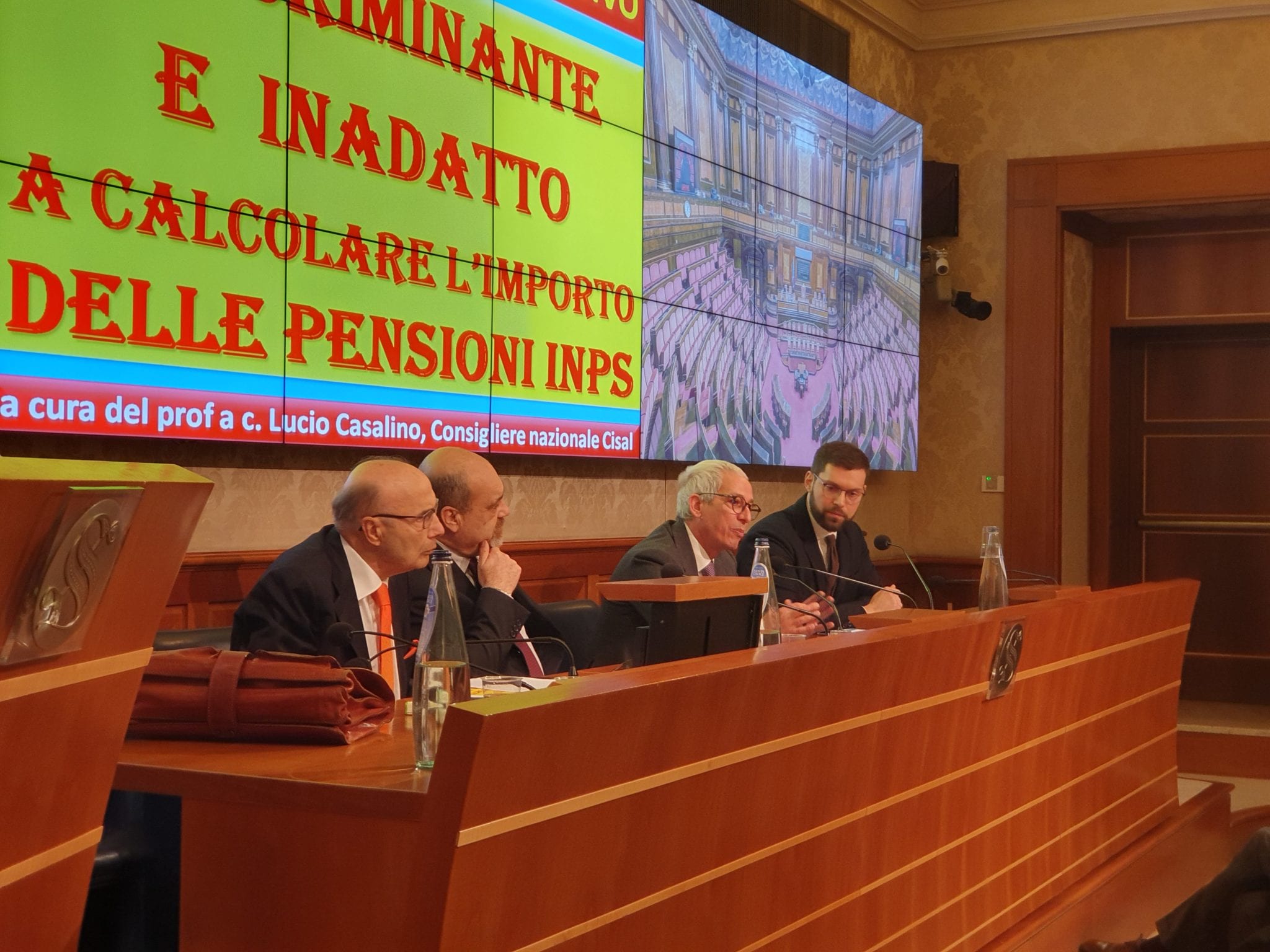 Copertina di: Galleria Convegno Cisal su Riforma Previdenziale presso il Senato